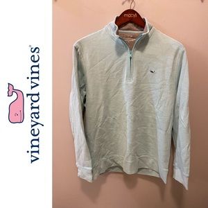 Men’s Vineyard Vines Light Blue 1/4 Zip Sz. Large